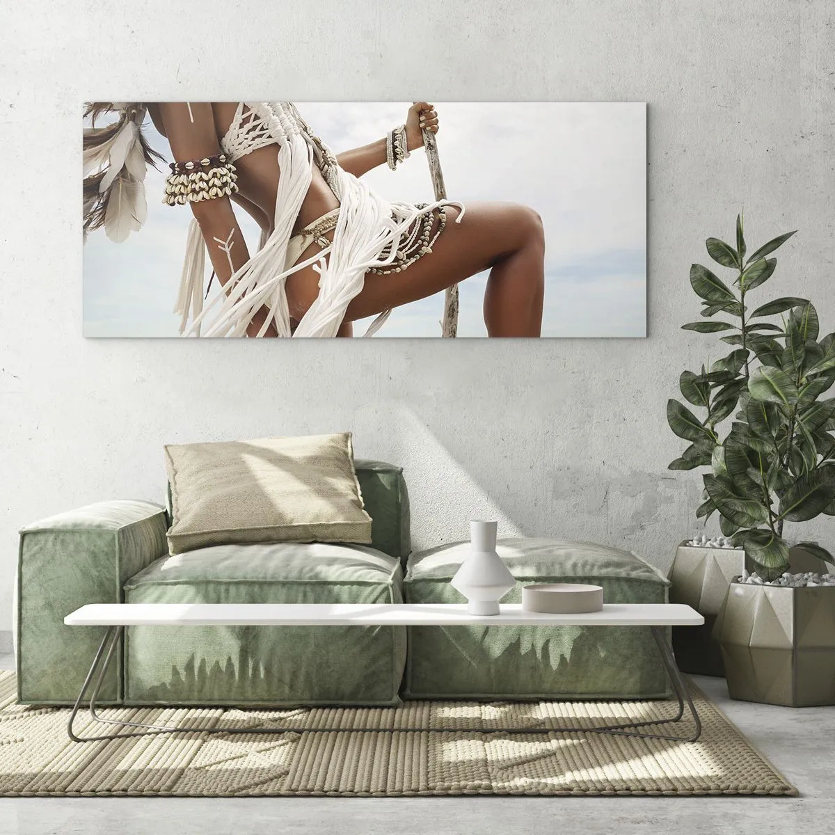 Üveg kép - A nap papnője - 140x50 cm