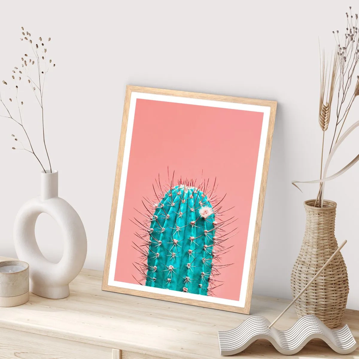 Poszter világos tölgy keretben - Csak nézz - 30x40 cm