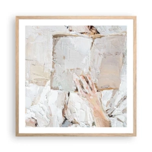 Poszter világos tölgy keretben - Egy másik világban - 60x60 cm