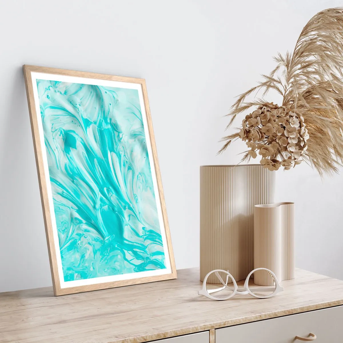 Poszter világos tölgy keretben - Örökké együtt - 30x40 cm