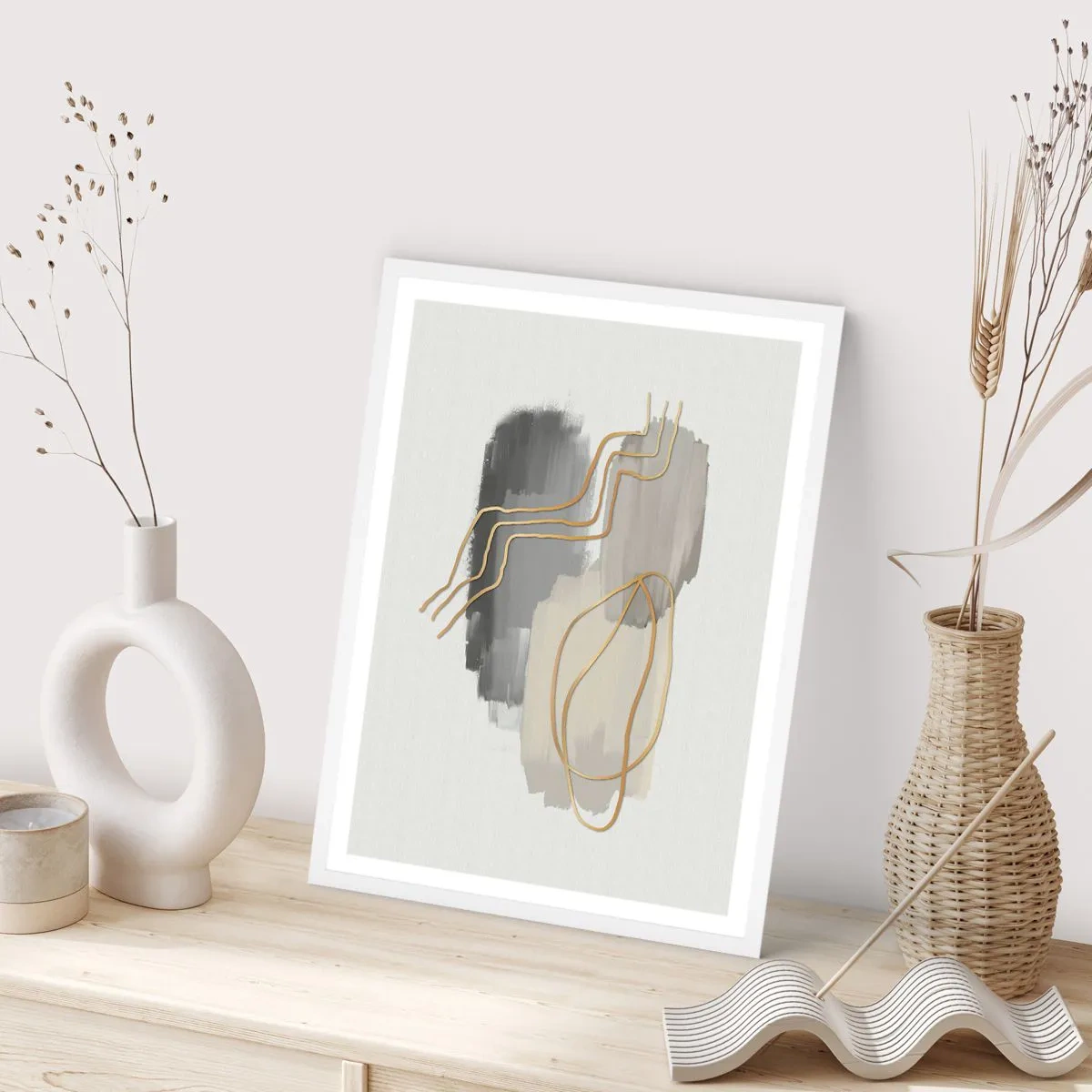 Poszter fekete keretben - Létezés és mozgás - 30x40 cm