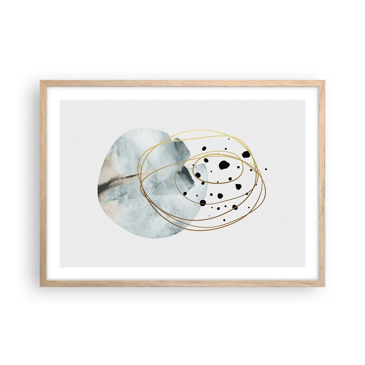 Poszter világos tölgy keretben - Az ölelő térben - 70x50 cm