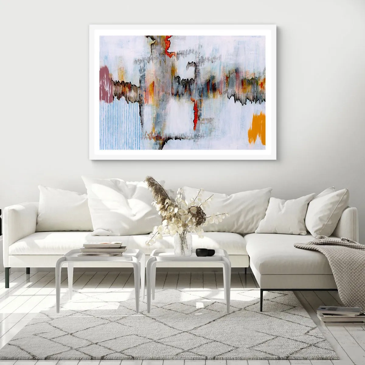Poszter fekete keretben - Egy bottal a vízen - 50x40 cm