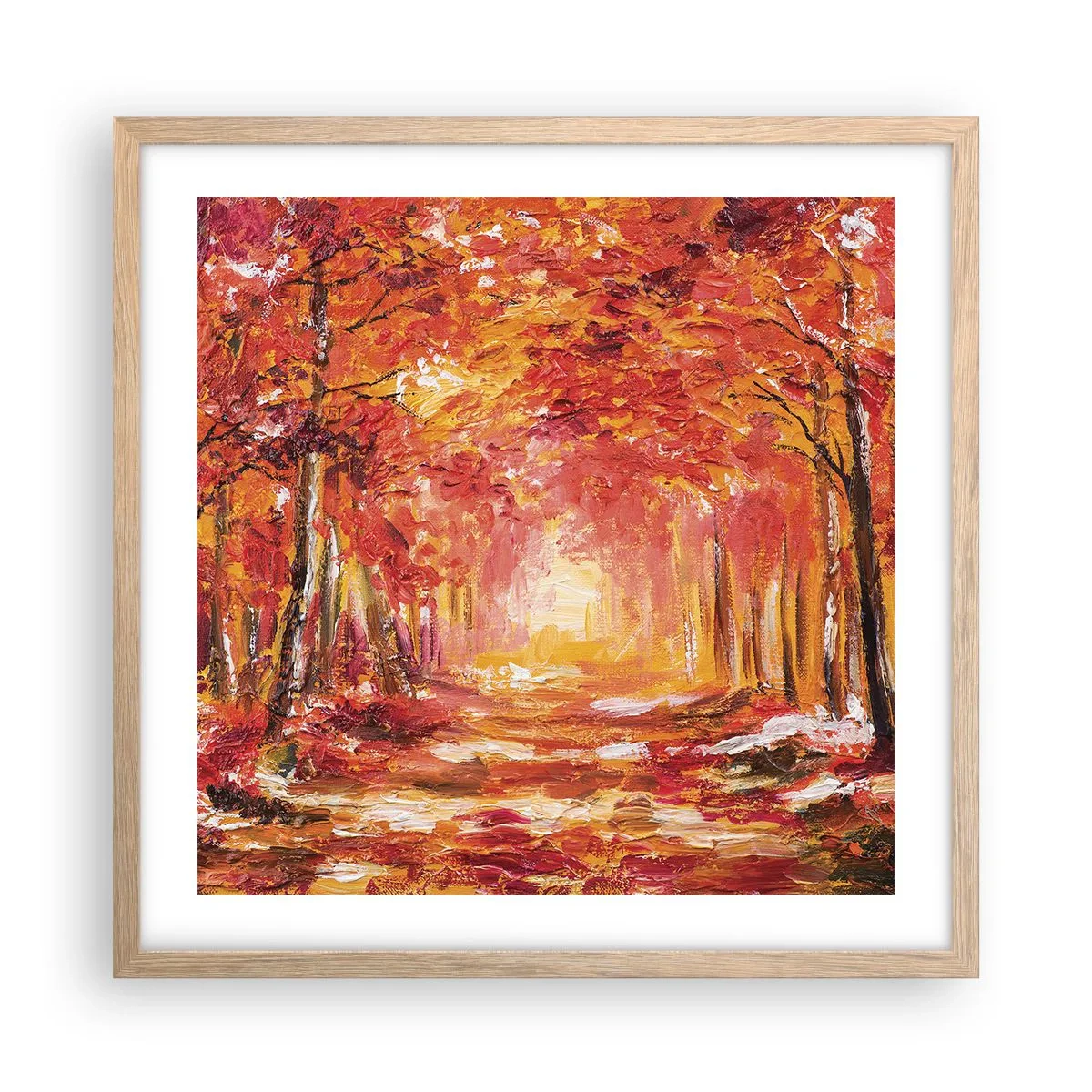 Poszter világos tölgy keretben - Rézerdő - 50x50 cm