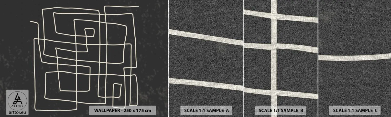 Fotótapéta Minta Premium Canvas - Nem olyan egyszerű - Absztrakció, Darab, Fekete és fehér - 100x30 cm