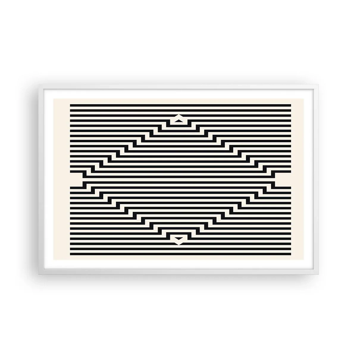 Poszter fekete keretben - Geometrikus illúzió - 91x61 cm