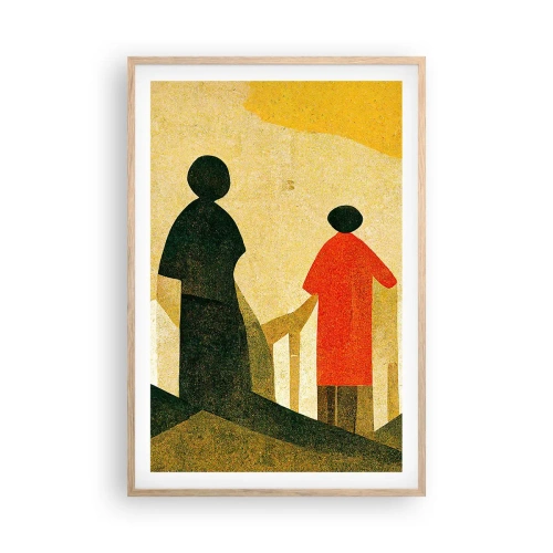 Poszter világos tölgy keretben - Még messze van - 61x91 cm