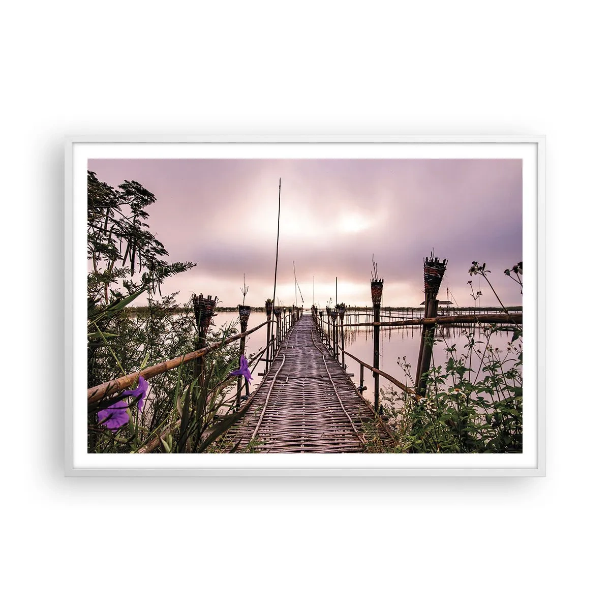 Poszter fekete keretben - Nyugalom és csend Ázsiában - 100x70 cm