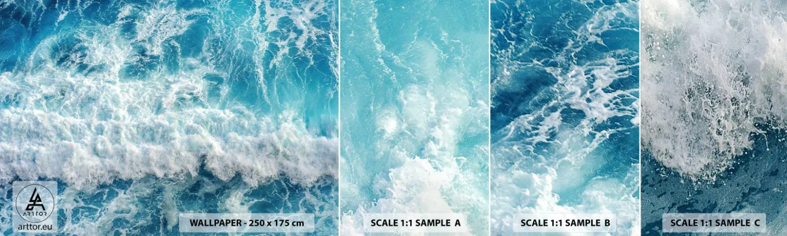 Fotótapéta Minta Standard Eco - Vidáman és ugrálva - Tenger, Tengeri hullám, Természet - 100x30 cm