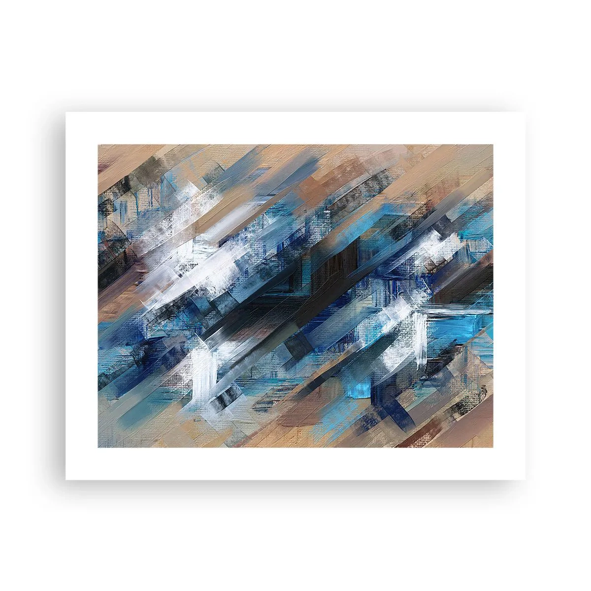 Poszter - Kék ferdén - 50x40 cm
