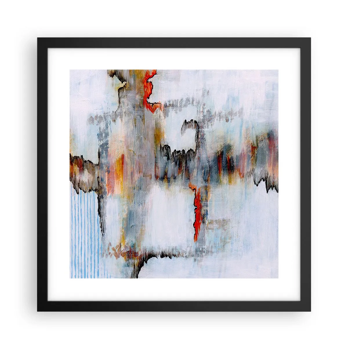 Poszter fehér keretben - Egy bottal a vízen - 40x40 cm