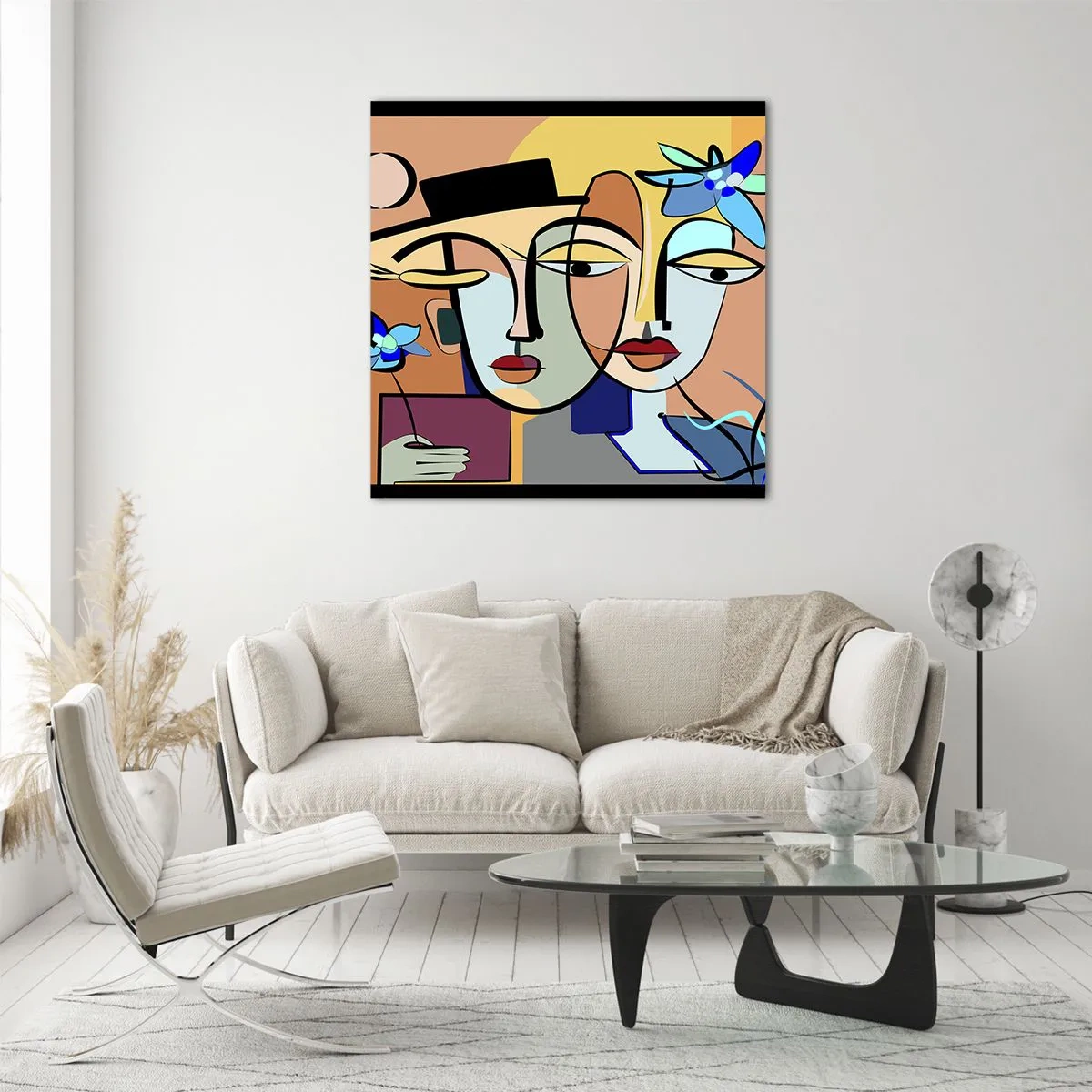 Üveg kép - Picasso randez vous - 30x30 cm