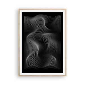 Poszter világos tölgy keretben - A fény tánca a térben - 70x100 cm