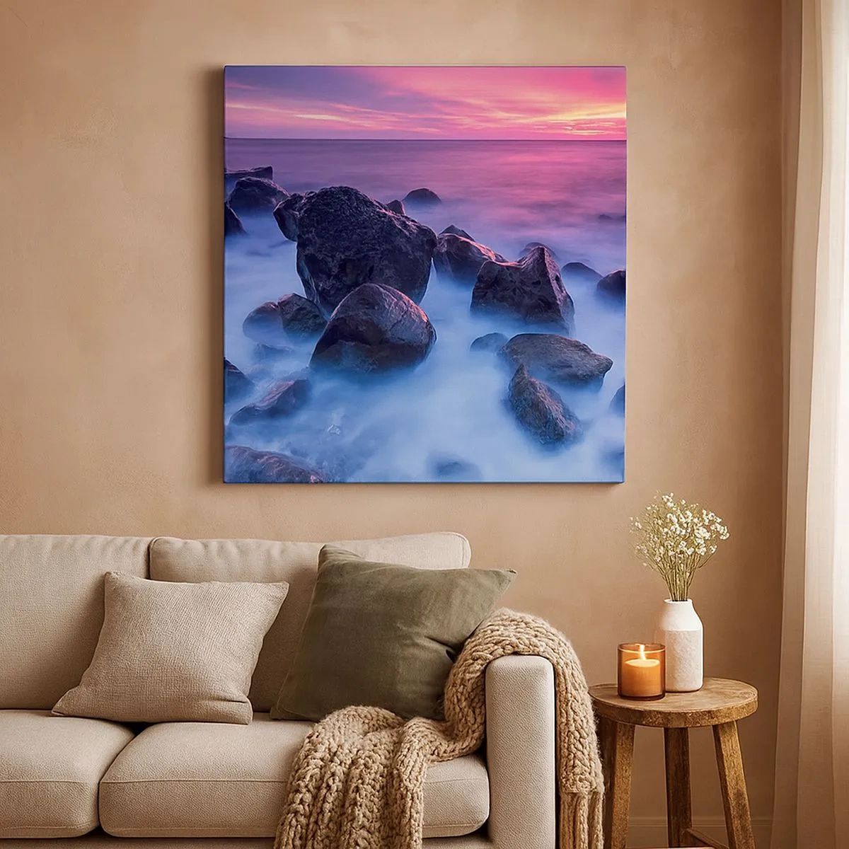 Vászonkép - Születés fényben és ködben - 30x30 cm