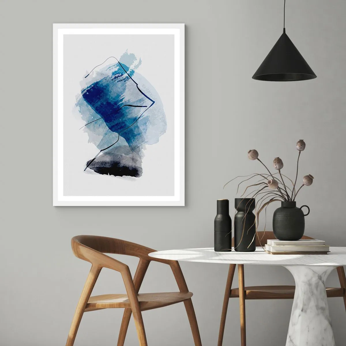 Poszter fekete keretben - Jéghegy - 50x70 cm