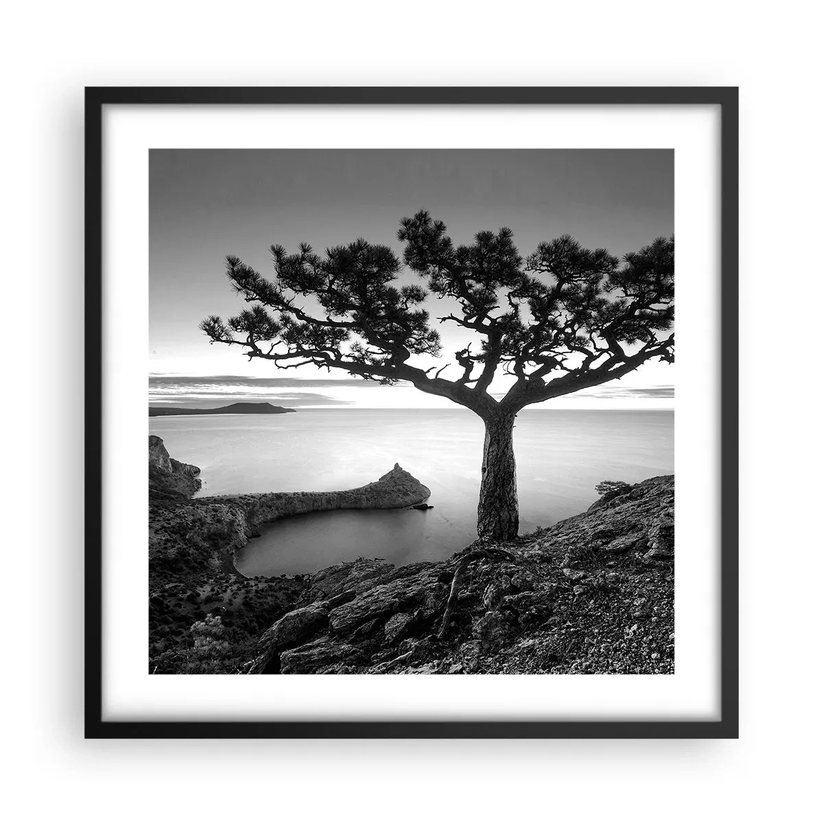 Poszter fehér keretben - Béke a horizontig - 50x50 cm