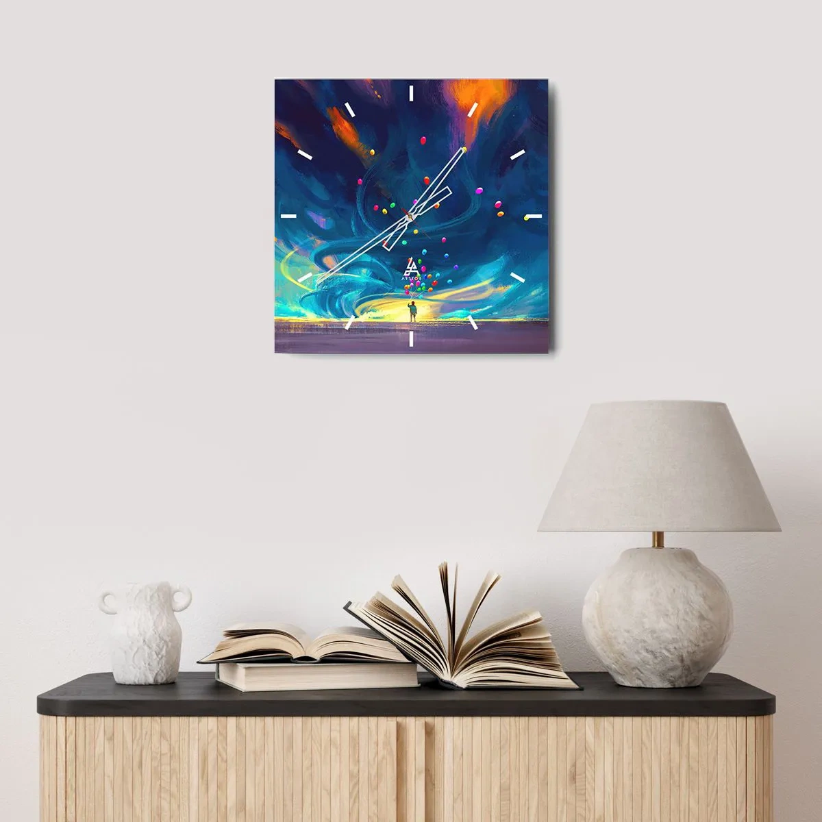 Falióra, Óra - A kék szélnek - 40x40 cm