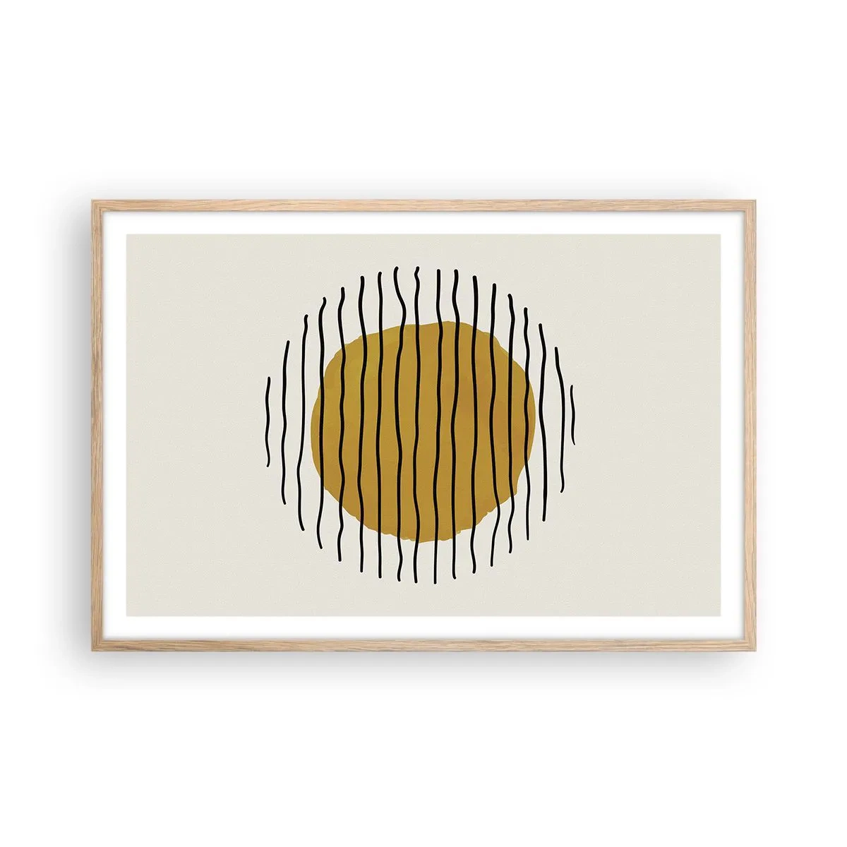 Poszter világos tölgy keretben - A hőtől remegő absztrakció - 91x61 cm