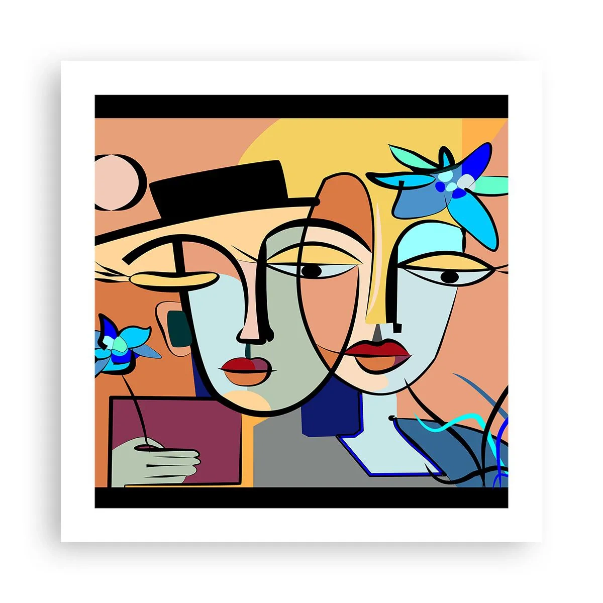 Poszter - Picasso randez vous - 50x50 cm