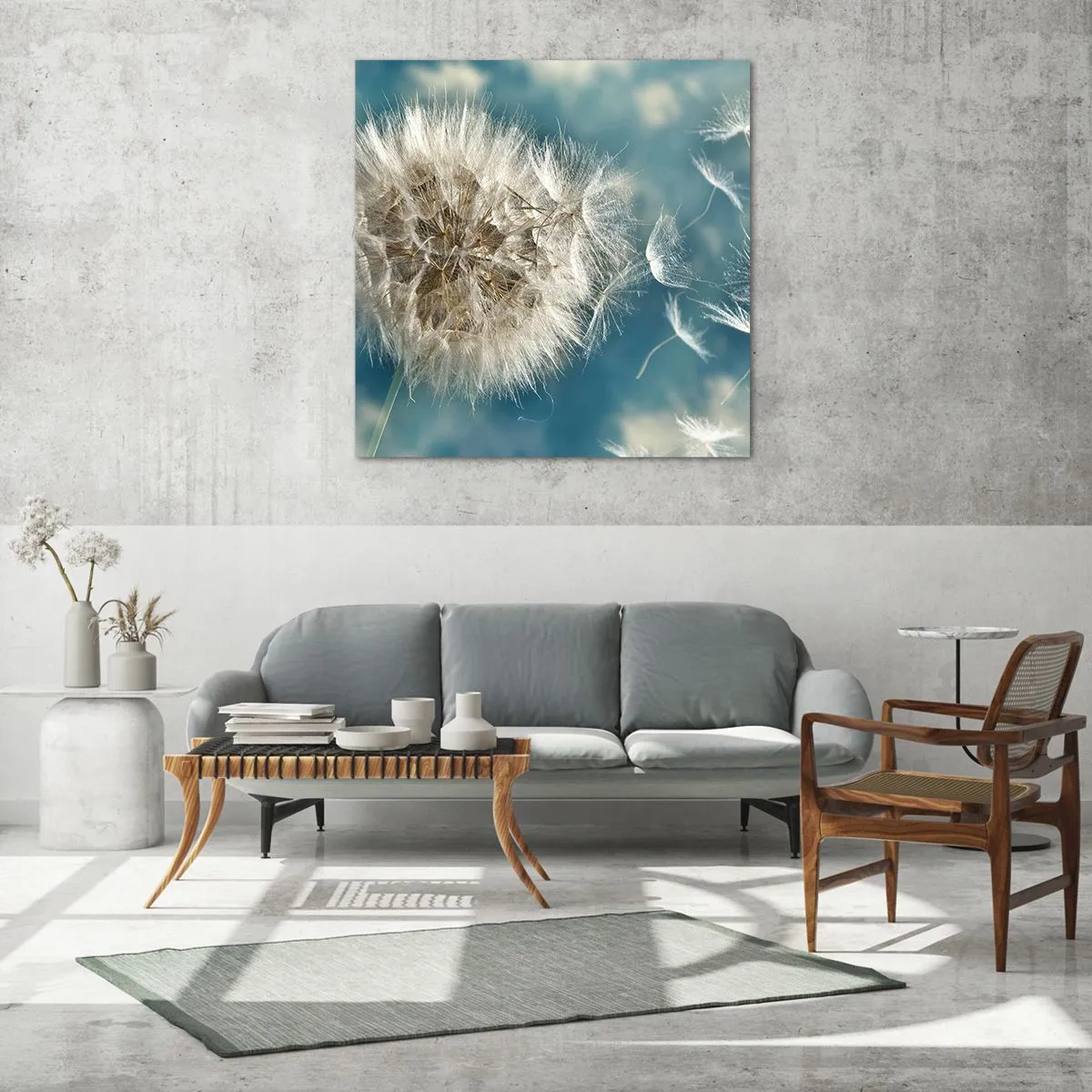 Üveg kép - Angyal lehelete - 60x60 cm