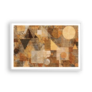 Poszter fekete keretben - Kubikus bronz tanulmánya - 91x61 cm