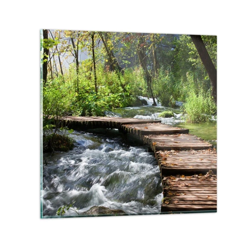 Üveg kép - A habzó zuhatag felett - 60x60 cm