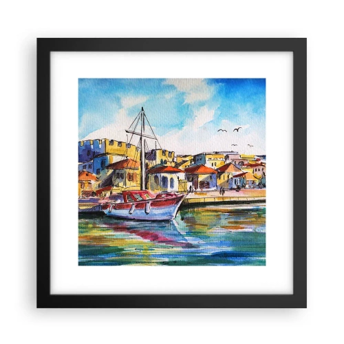 Poszter fehér keretben - Szivárványos délután - 30x30 cm