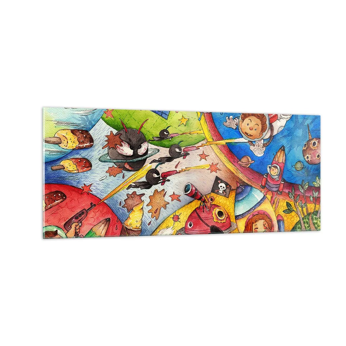 Üveg kép - Nagy űrkaland - 100x40 cm