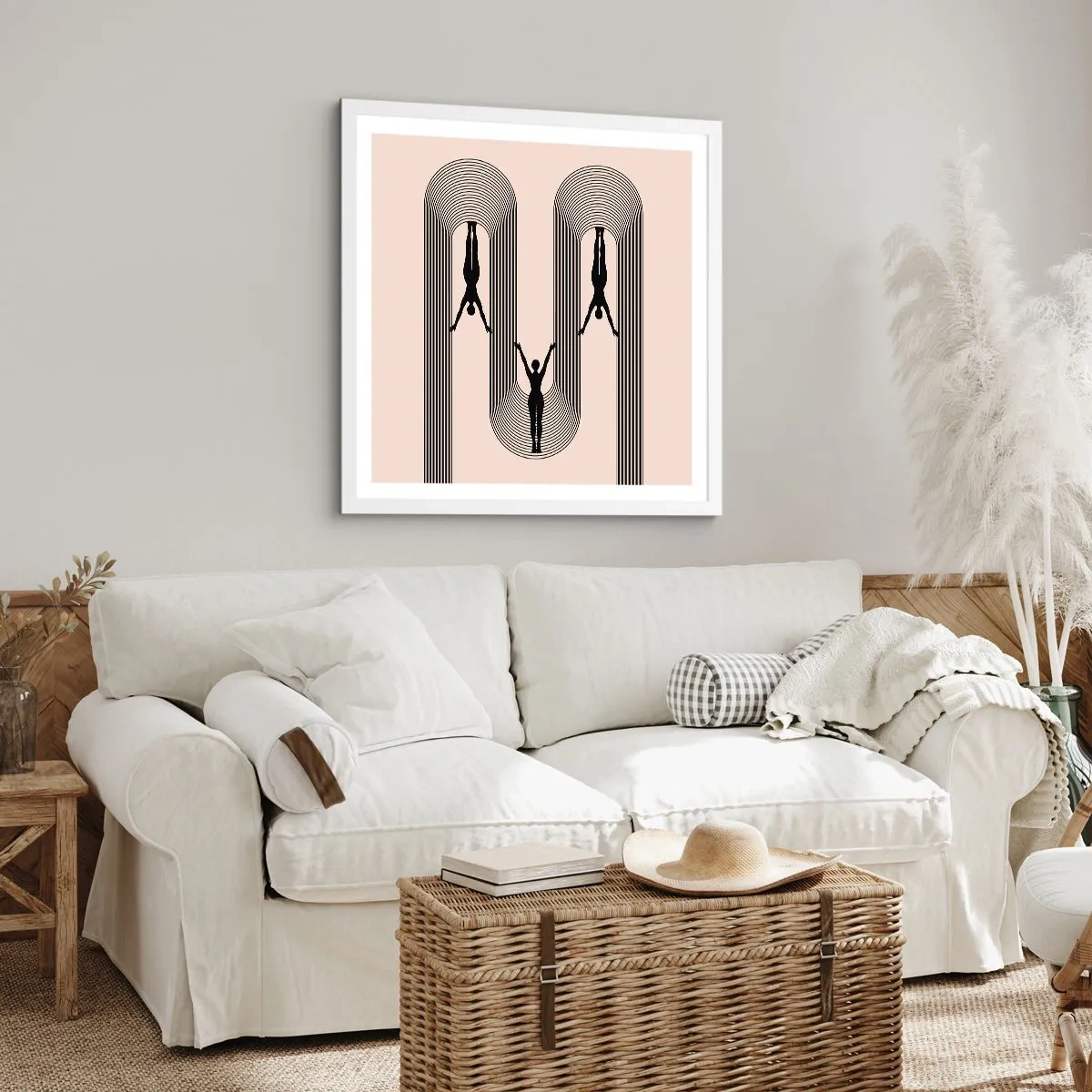 Poszter fekete keretben - Fejjel lefelé - 60x60 cm