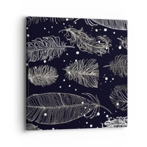 Vászonkép - Tollas csipke - 40x40 cm