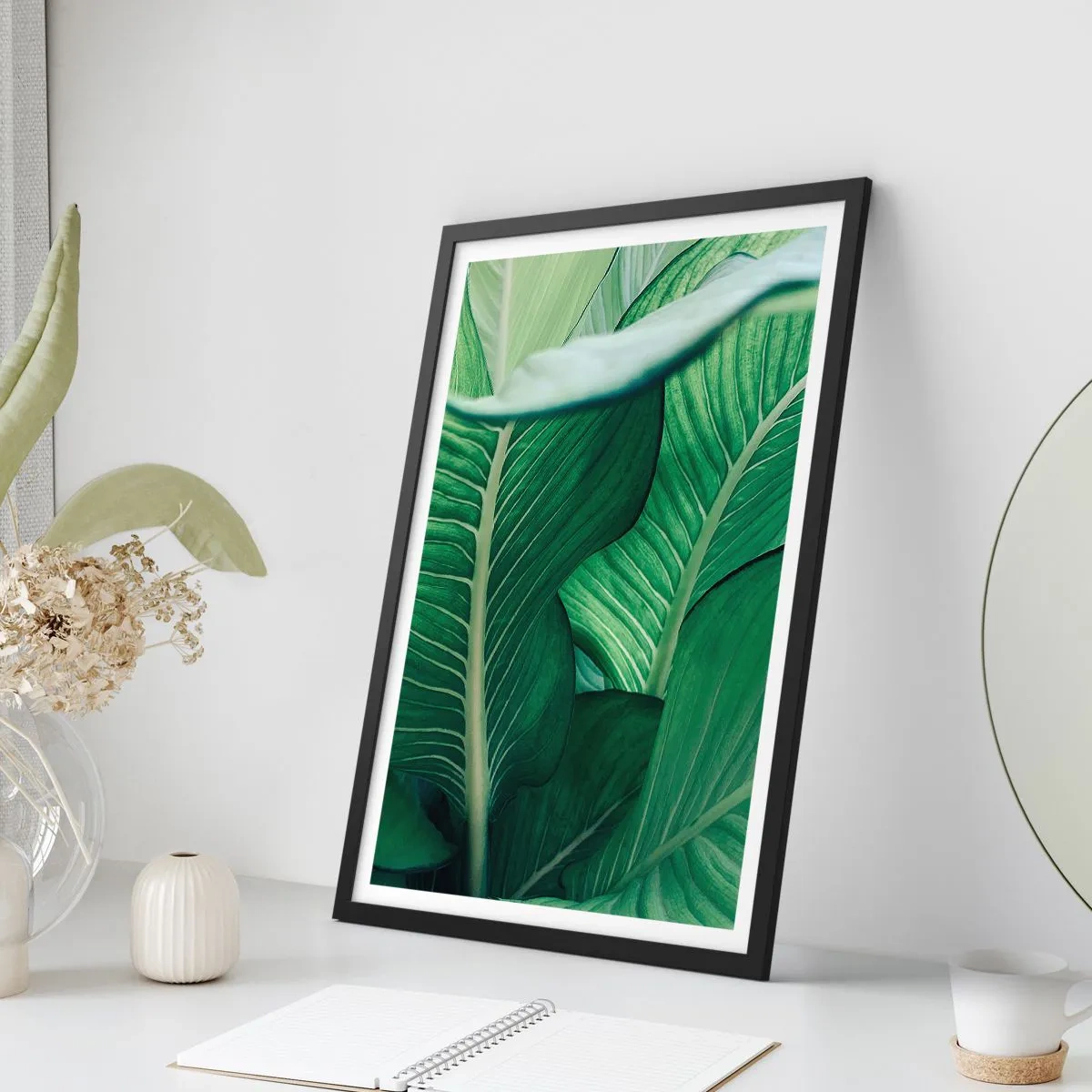 Poszter fehér keretben - Intenzíven zöld élet - 30x40 cm