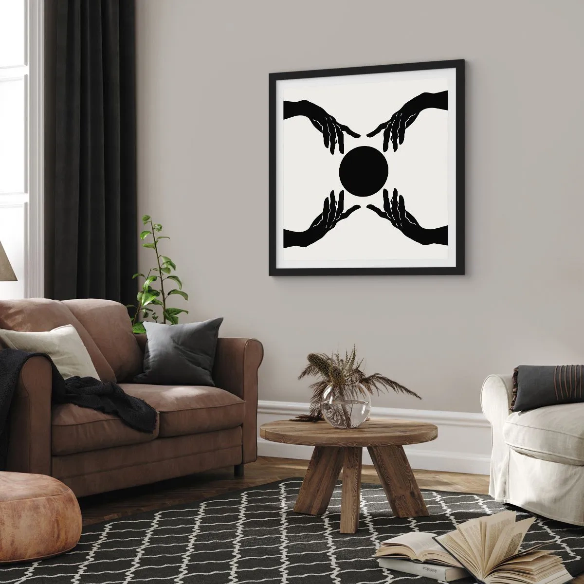 Poszter fehér keretben - Egy titkos jel - 40x40 cm