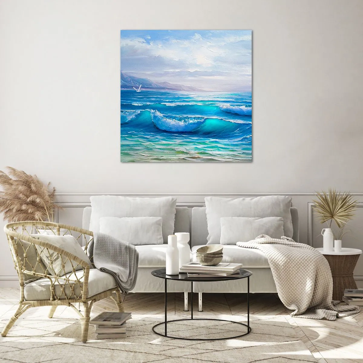 Üveg kép - Megkönnyebbülést hoz - 70x70 cm