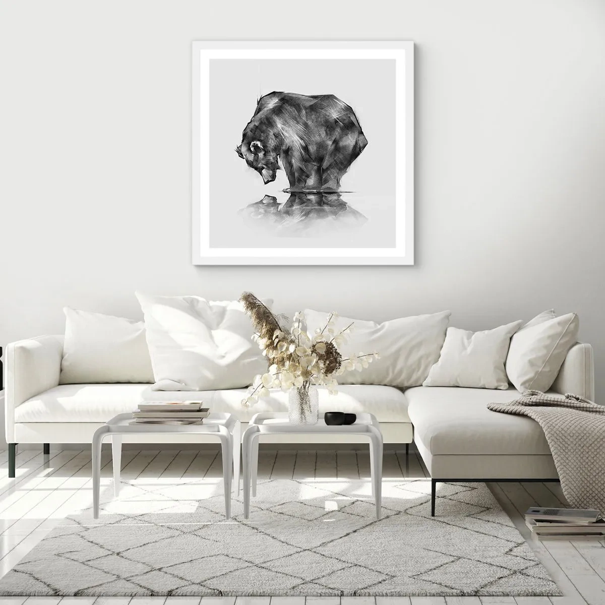 Poszter fekete keretben - Jó látni rokont - 40x40 cm