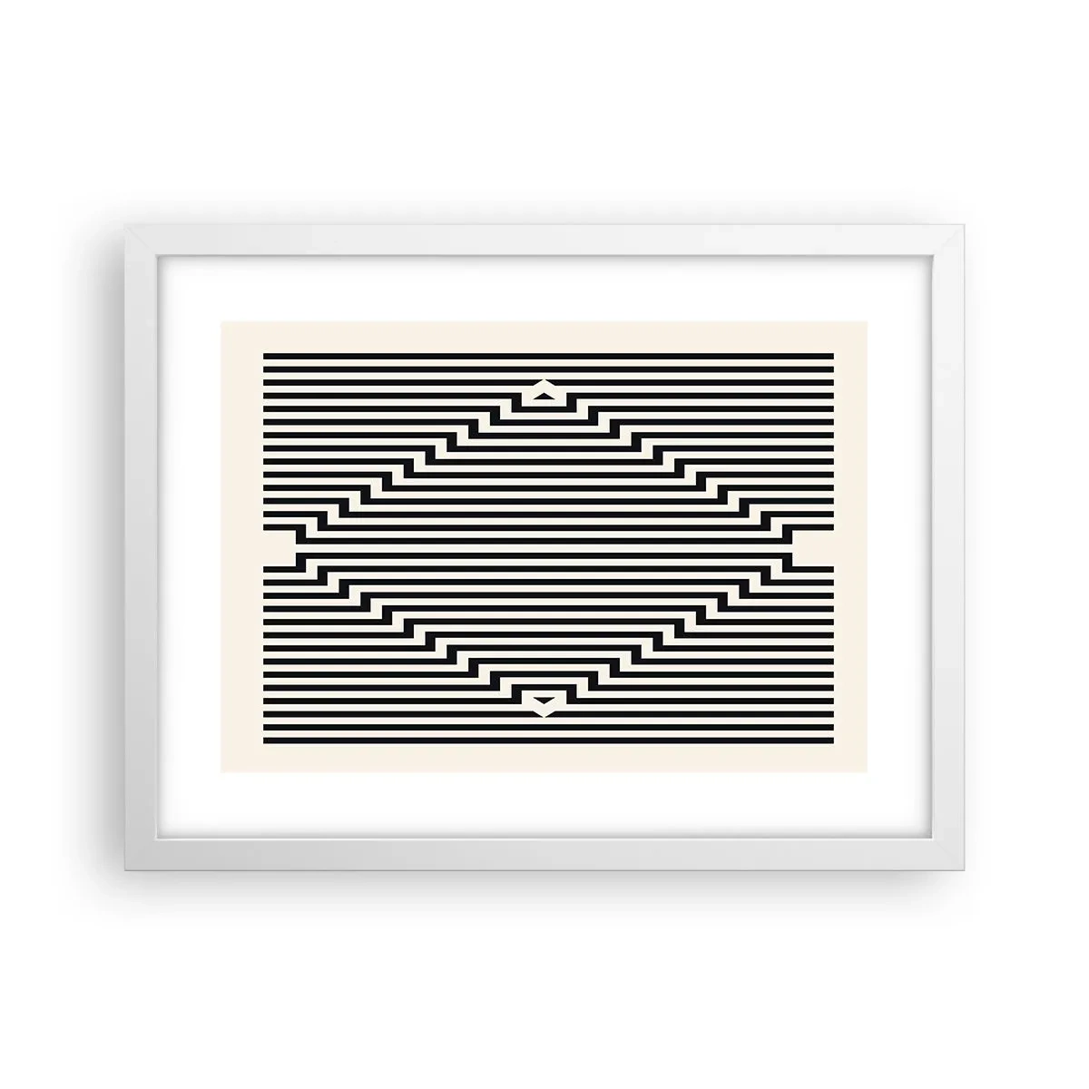 Poszter fekete keretben - Geometrikus illúzió - 40x30 cm