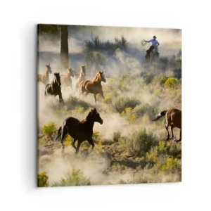 Vászonkép - Rivalizálás – szabadság, vagy férfierő? - 60x60 cm