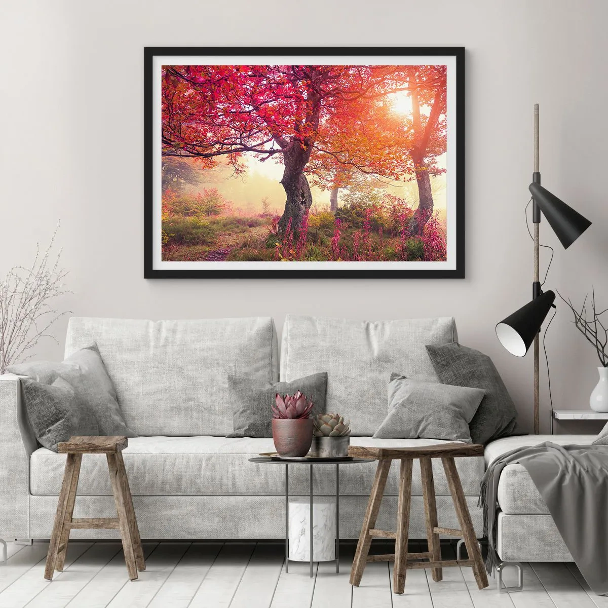 Poszter fehér keretben - Virágzás őrülete - 70x50 cm