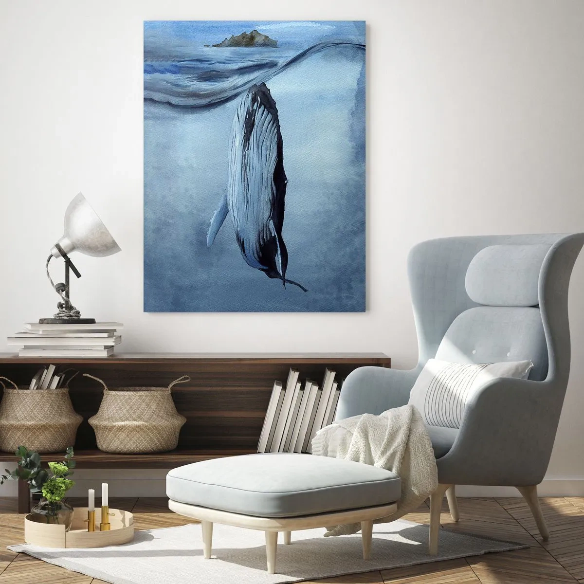 Üveg kép - Észak két világa - 50x70 cm