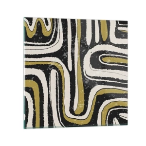 Üveg kép - Kompozíció: traktusok és sikátorok - 60x60 cm