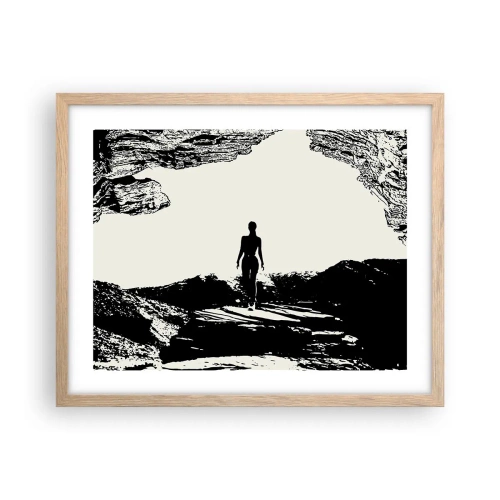 Poszter világos tölgy keretben - Egy új pillantás - 50x40 cm