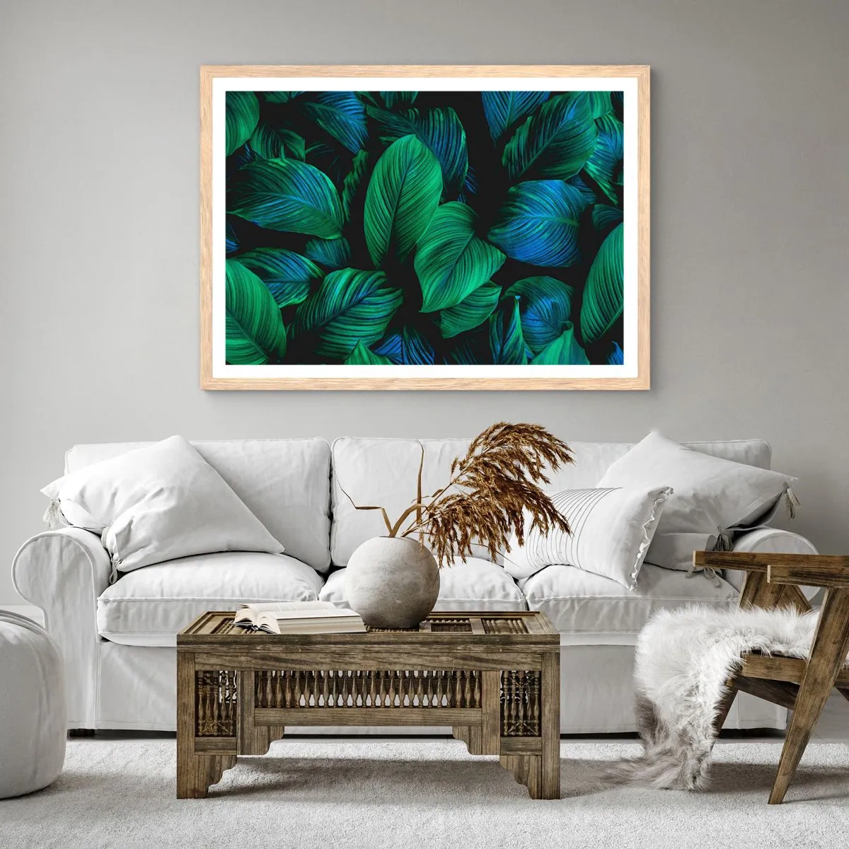 Poszter világos tölgy keretben - A zöld tömegben - 40x30 cm