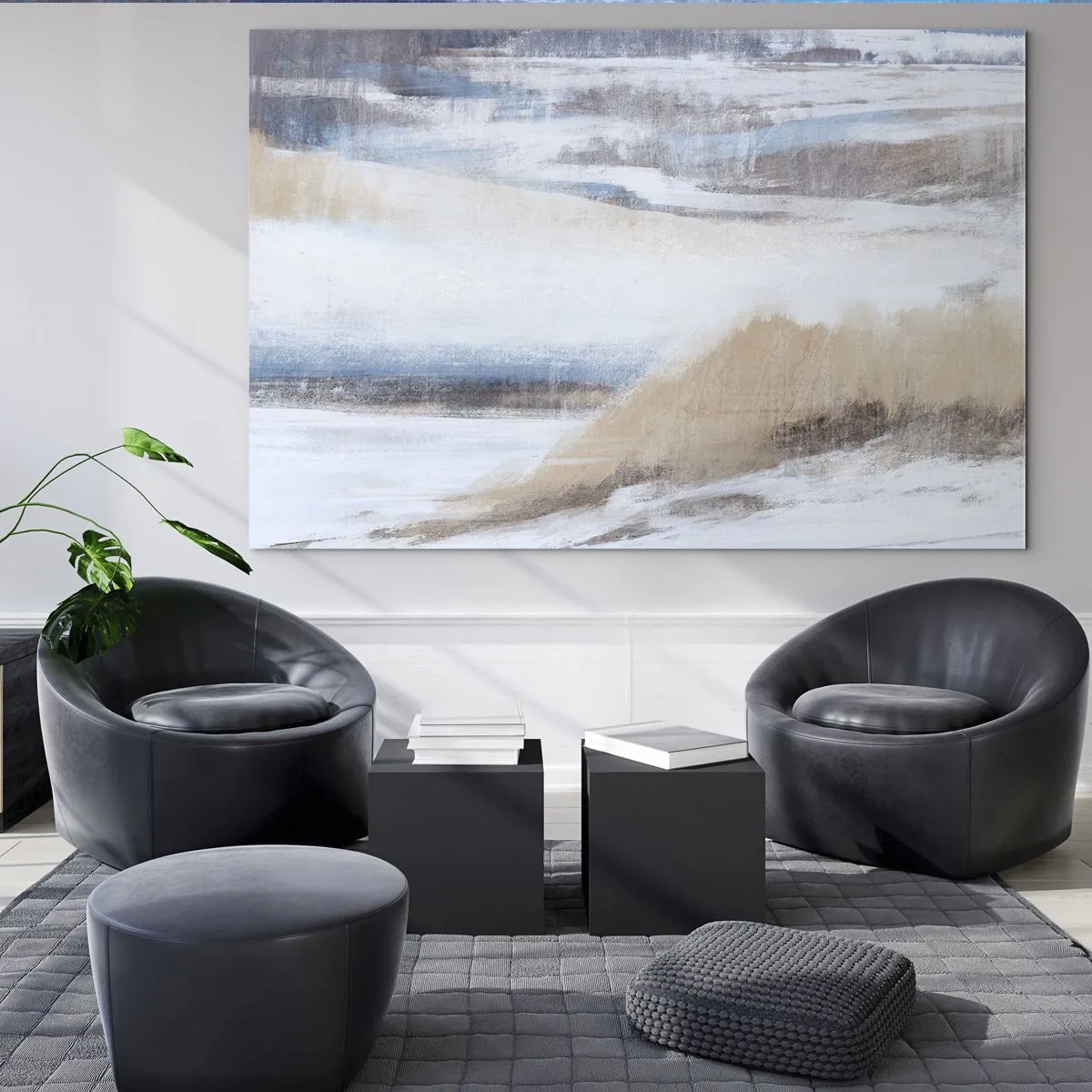 Üveg kép - Téli kompozíció - 120x80 cm