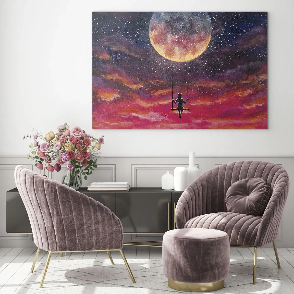 Üveg kép - Álmodozva - 70x50 cm