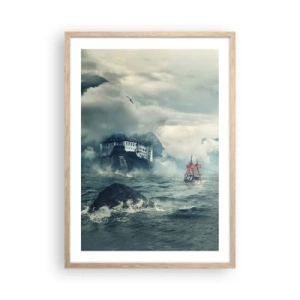 Poszter világos tölgy keretben - Varázslatos vizeken - 50x70 cm