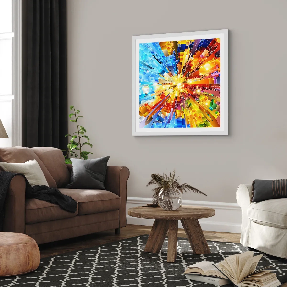 Poszter fekete keretben - In medias res - 40x40 cm