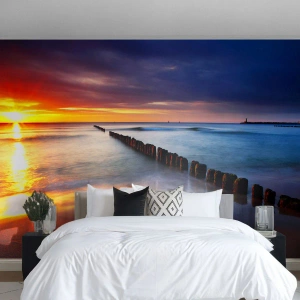 Fotótapéta Standard Eco - Halgasd a csendet - Tájkép, Napnyugta, Strand - 200x140 cm
