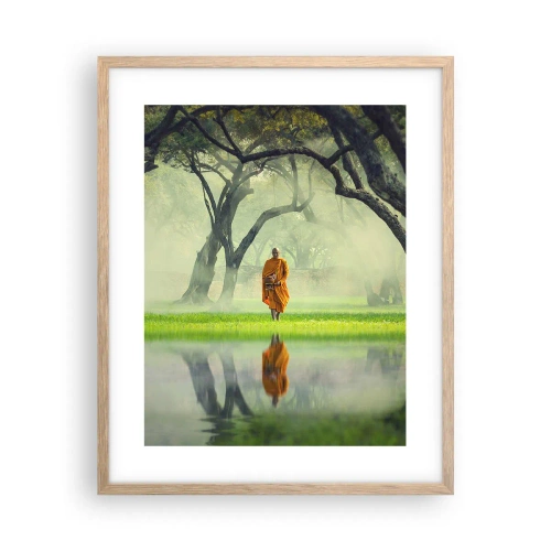 Poszter világos tölgy keretben - Útban a megvilágosodás felé - 40x50 cm