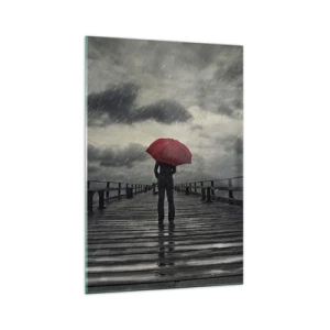 Üveg kép - Nem számít, hogy esik - 70x100 cm