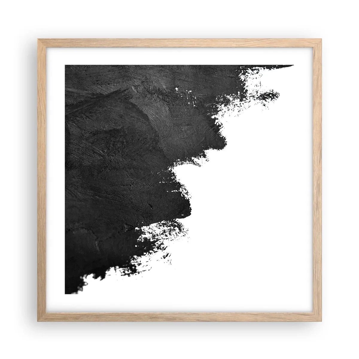 Poszter világos tölgy keretben - Elemek: föld - 50x50 cm