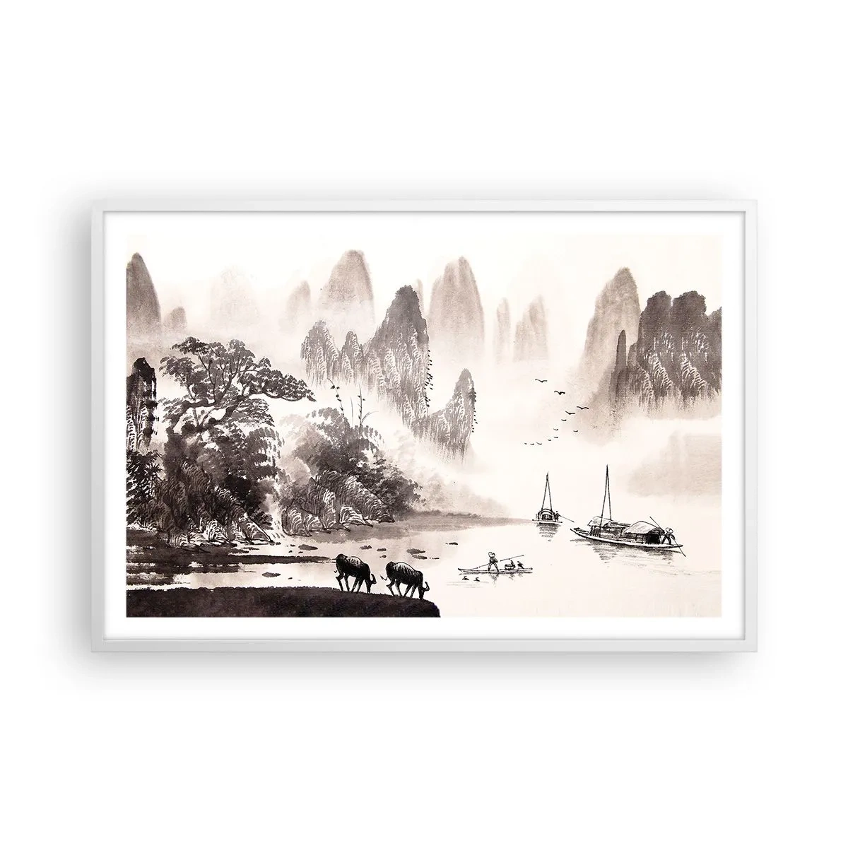 Poszter fekete keretben - Kelet egzotikus hétköznapjai - 91x61 cm